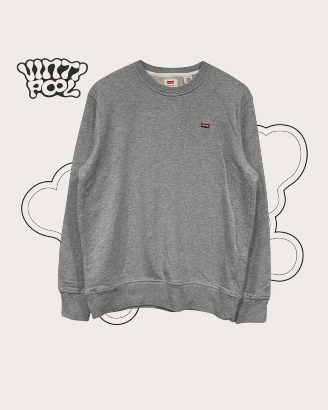 리바이스 스몰로고 그레이 맨투맨 M 상품이미지1