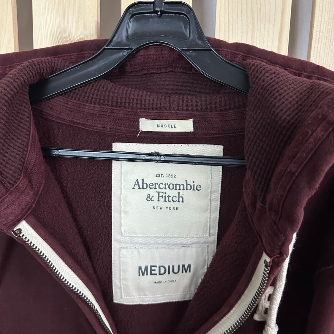 (M~L) 아베크롬비 버건디 후드집업 상품이미지5