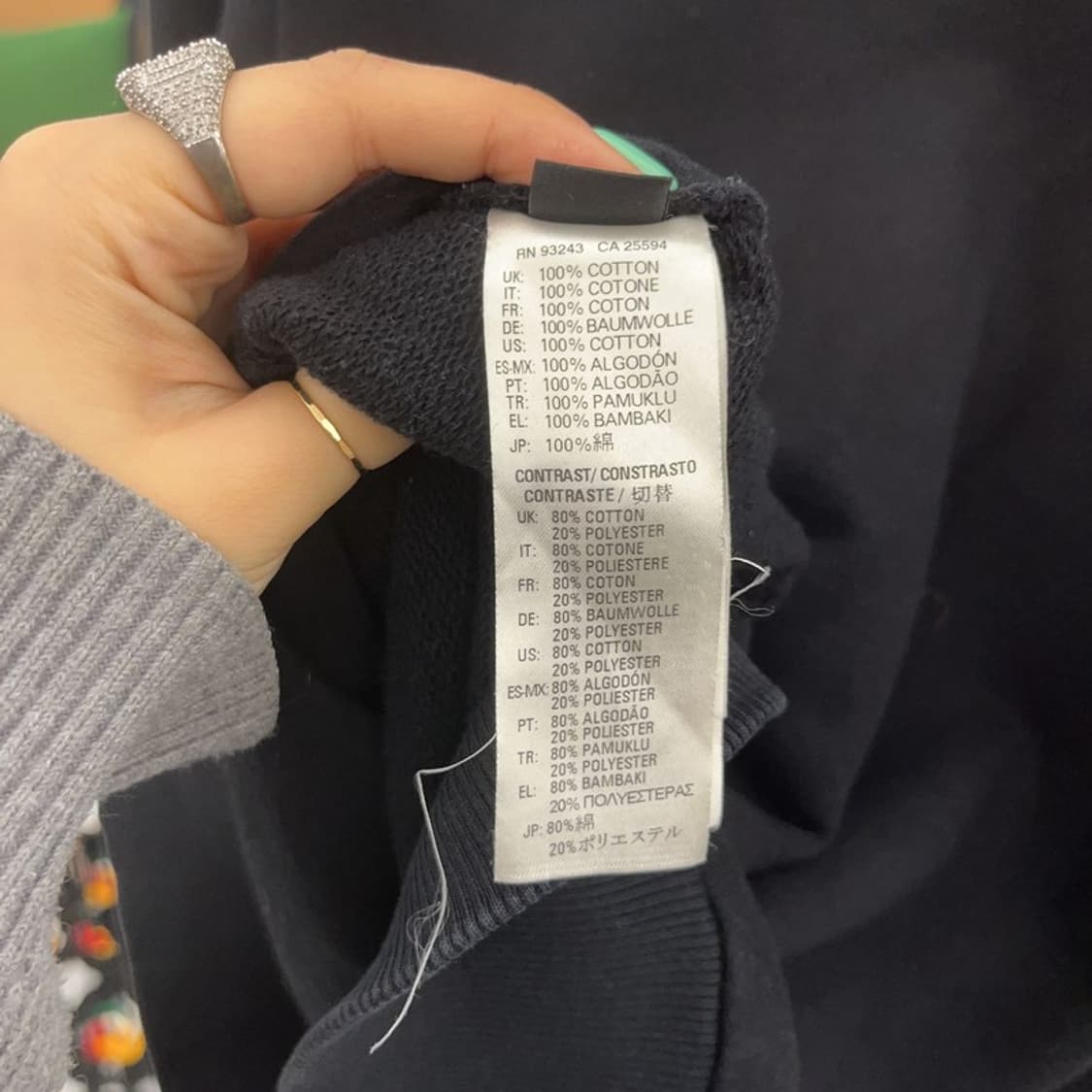 디젤 올드스쿨 베이직 지퍼디테일 맨투맨 L C06604 상품이미지6