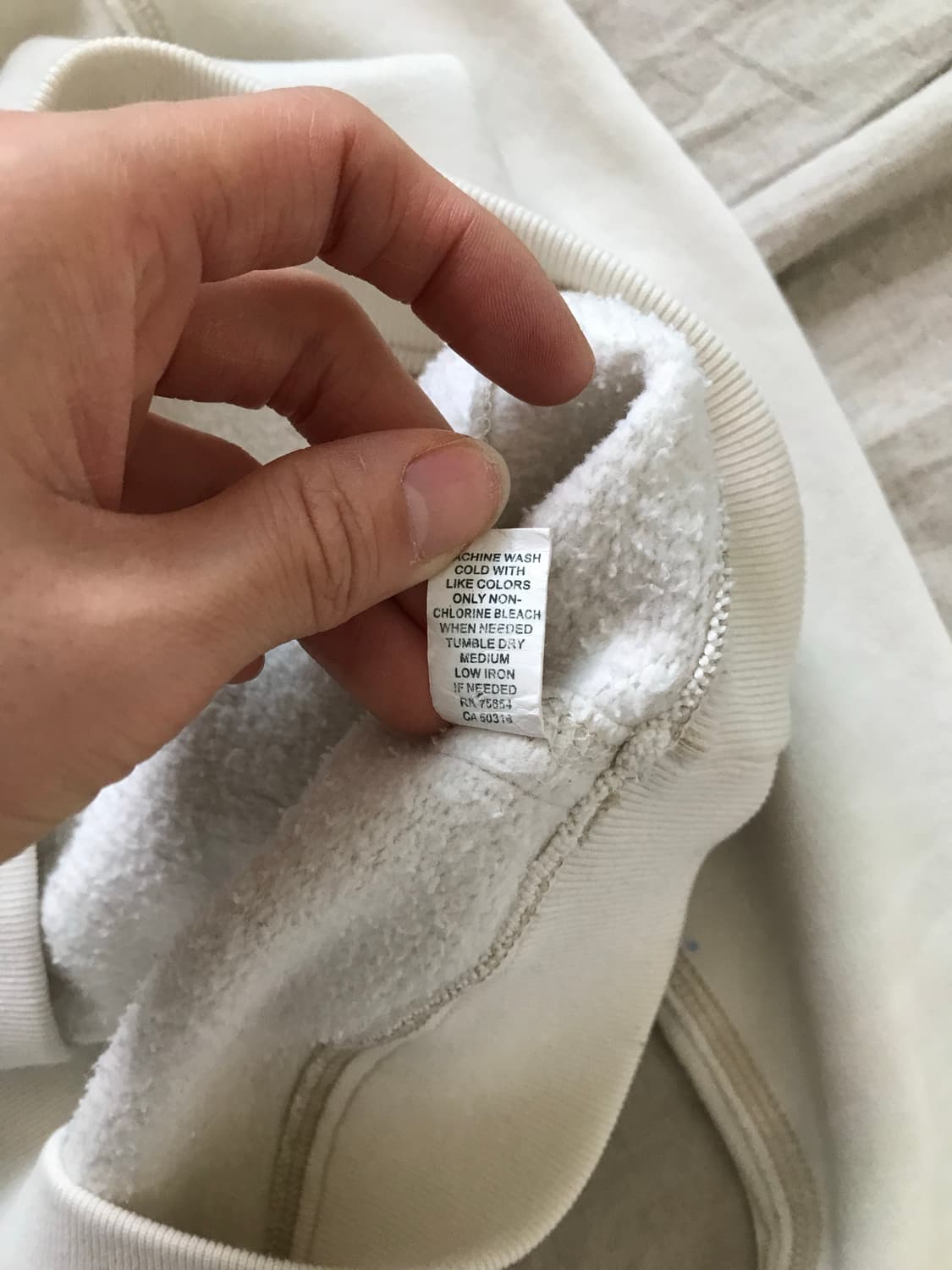 아베크롬비 자수로고 화이트 후드티 상품이미지9