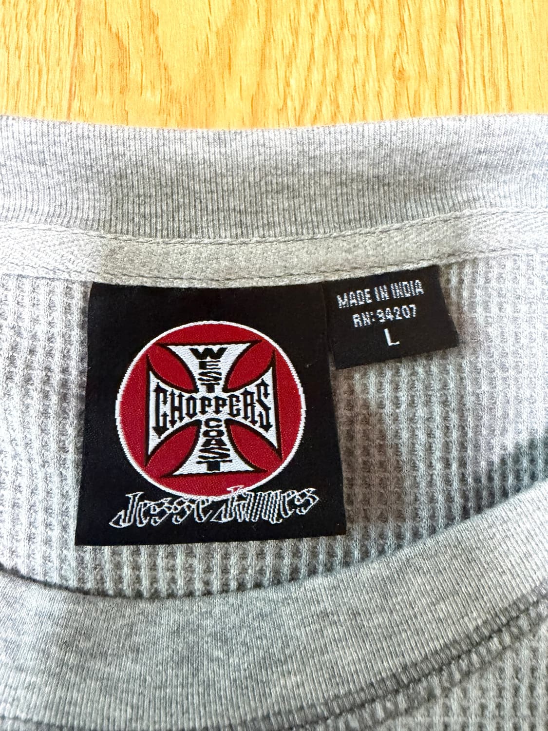 L) west coast Choppers 그레이 와플 롱슬리브 상품이미지2