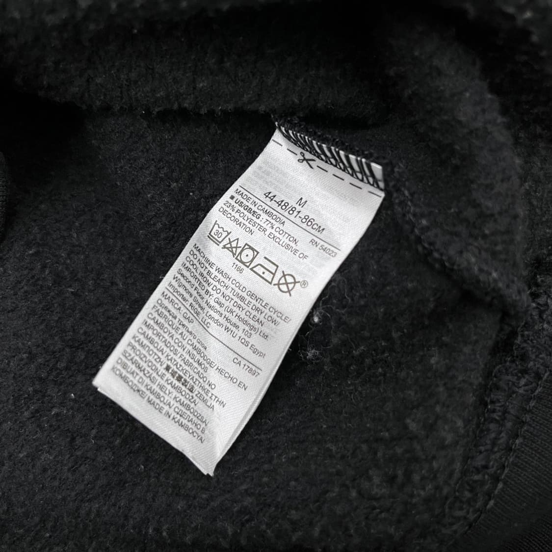 갭 센터로고 블랙 후드 M 상품이미지5