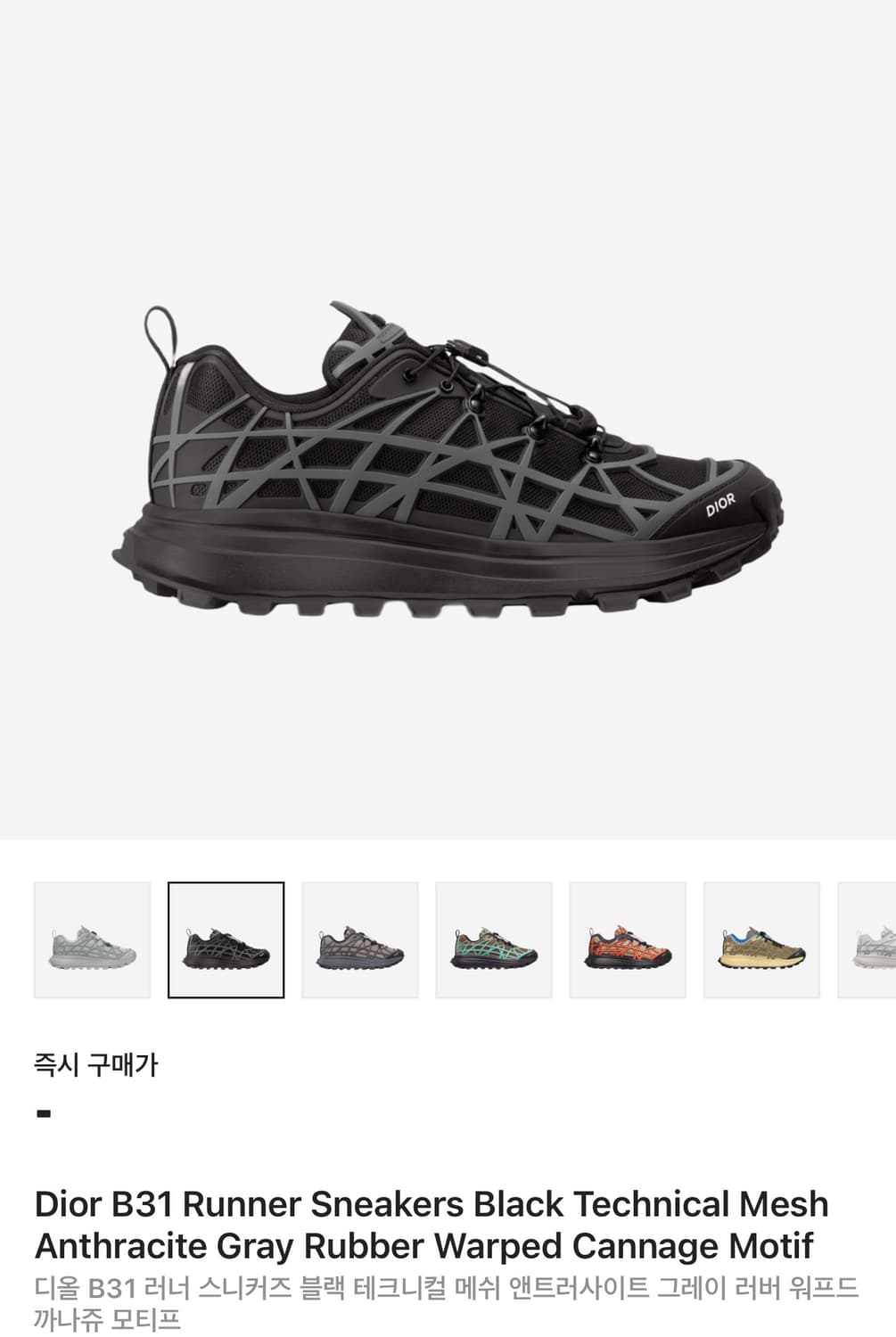 디올 B31 까나쥬 테크니컬 런닝화  상품이미지4