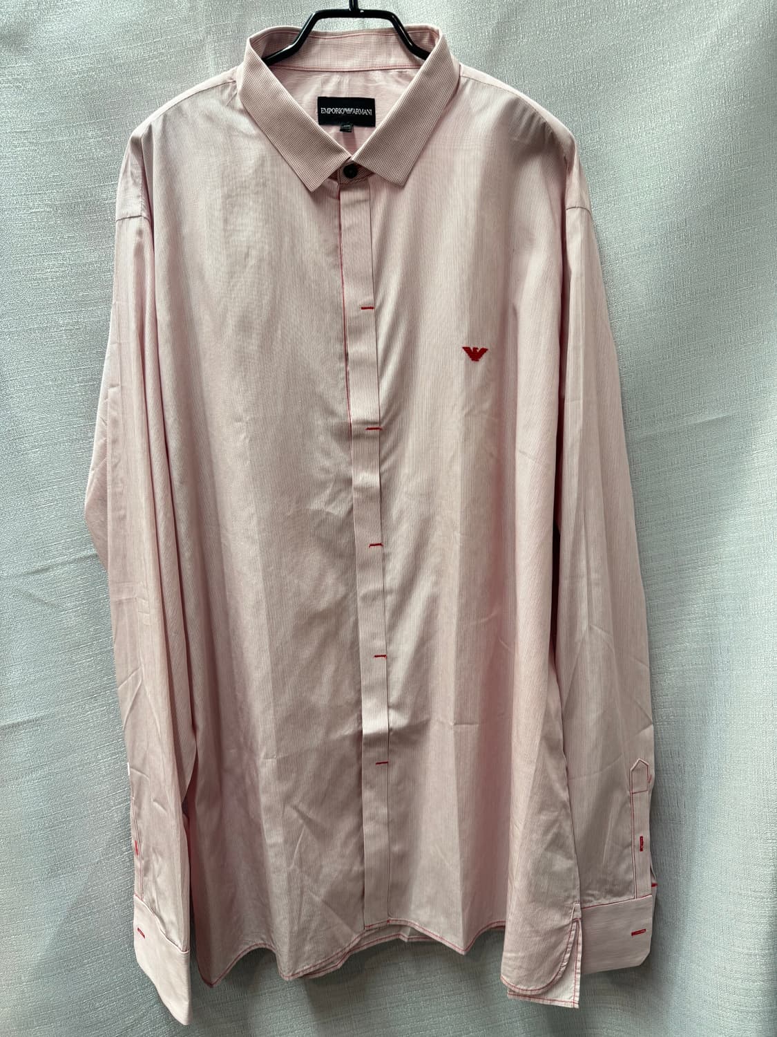 엠포리오 아르마니 로고자수 레드 스티치 셔츠 3XL(2XL) 상품이미지1
