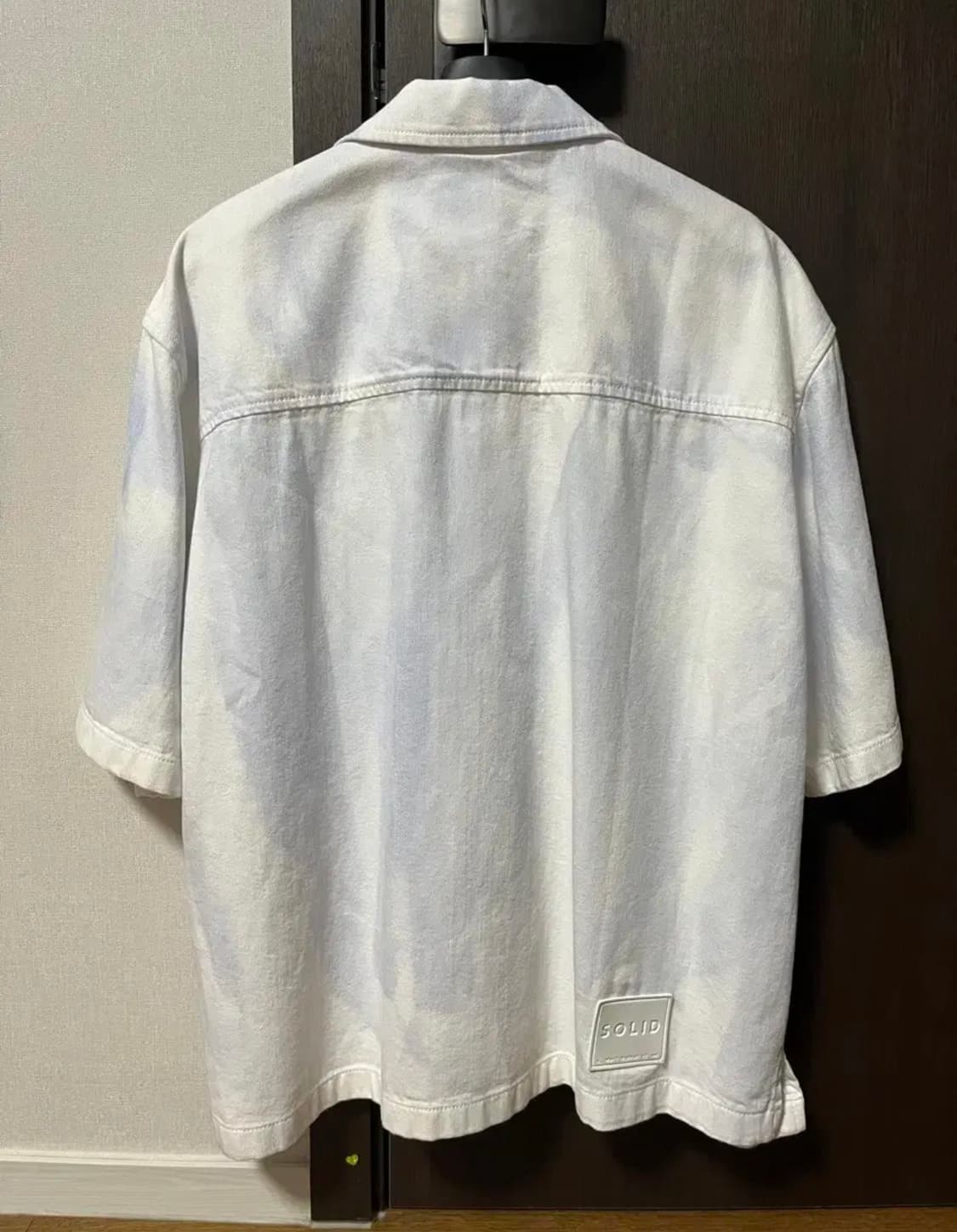 솔리드옴므 반팔셔츠 바이올렛 워터 프린트 워싱 50사이즈 상품이미지2