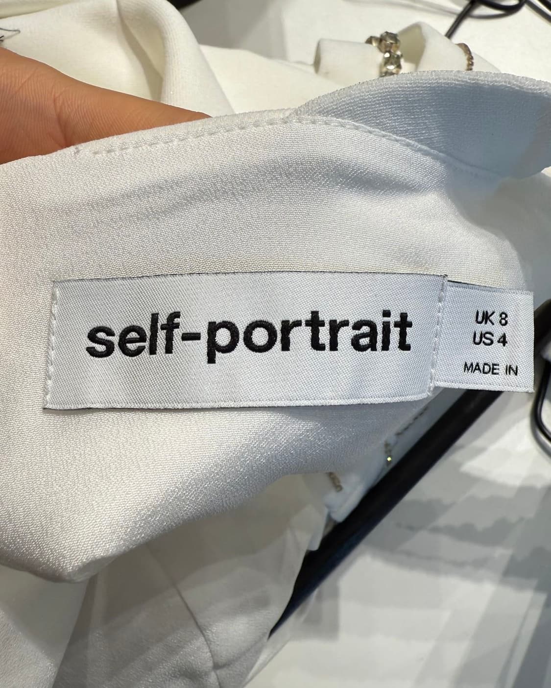 셀프 포트레이트 화이트 크리스탈 임벨리시드 크레이프 미니원피스  상품이미지8