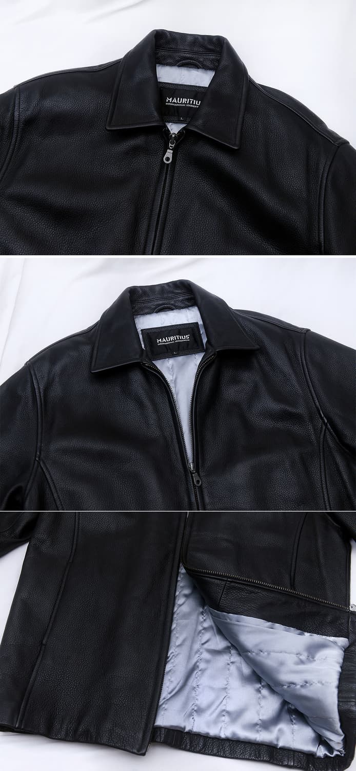 모리셔스 풀그레인 버팔로 가죽 싱글 라이더 자켓 (L / 105+) 상품이미지4