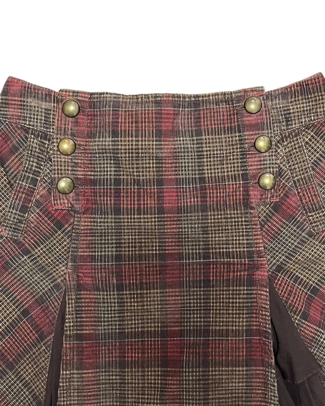 Corduroy check slit skirt 상품이미지2