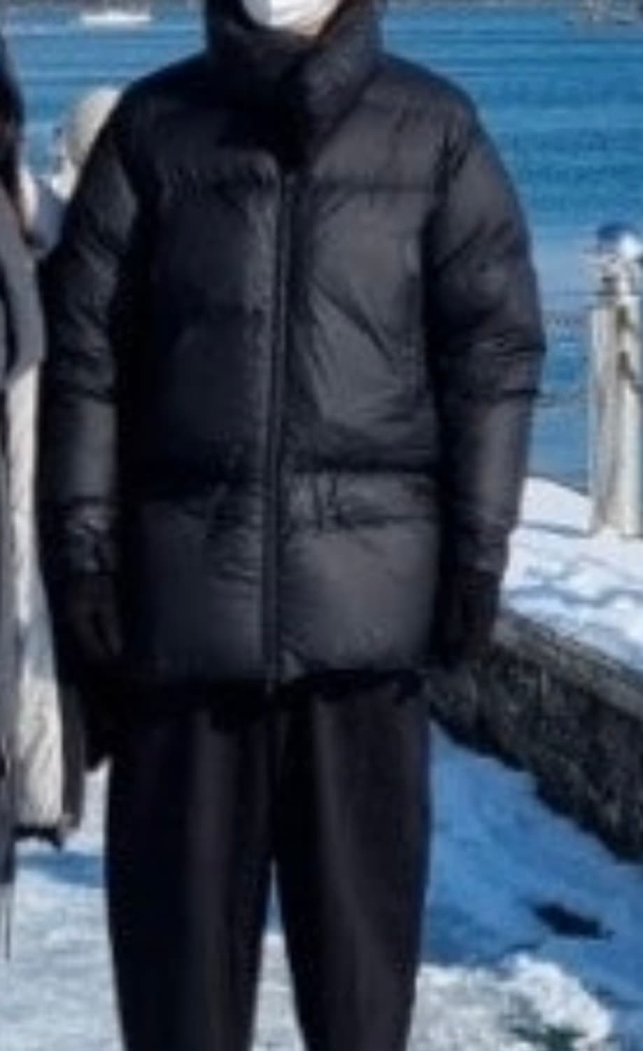 비이커 구스다운 오버핏 패딩 블랙 2 상품이미지10