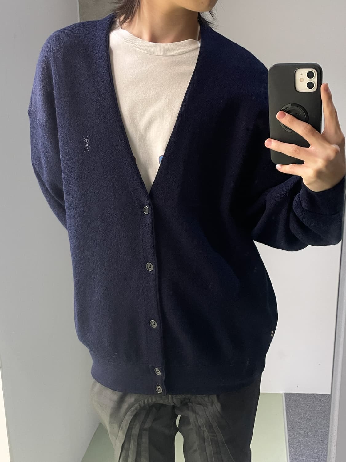 입생로랑 90's YSL 로고 가디건 상품이미지1