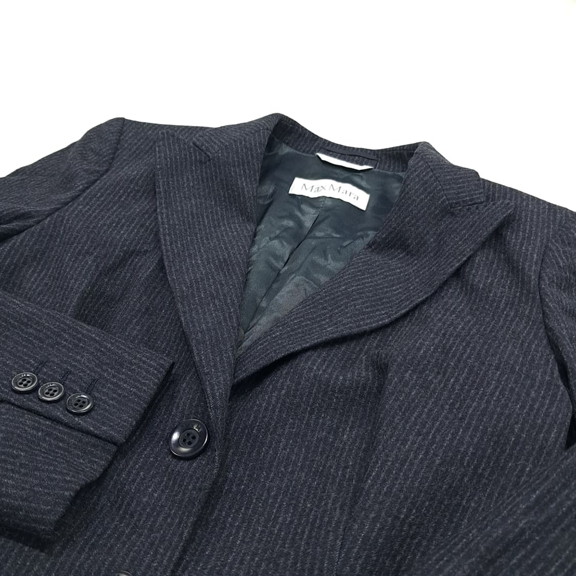 CN937W M 막스마라 이탈리안 울 핀스트라이프 테일러드 자켓 블레이저 상품이미지4