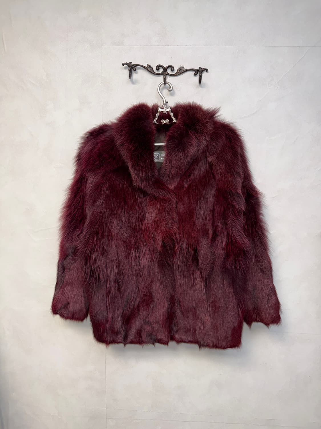 SAGA FOX burgundy fox fur coat jacket  상품이미지1