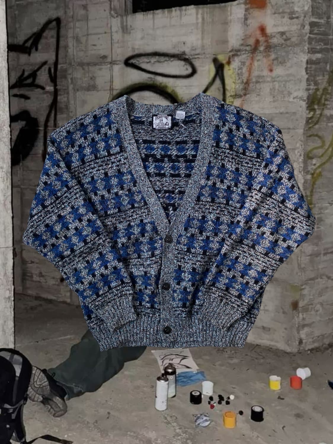 소스탄자 패턴 니트 가디건 (Man XL) AB1827 상품이미지1