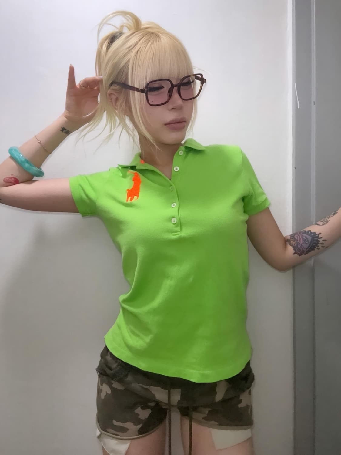 랄프로렌 라임 슬림핏 빅포니 pk 반팔티 상품이미지1