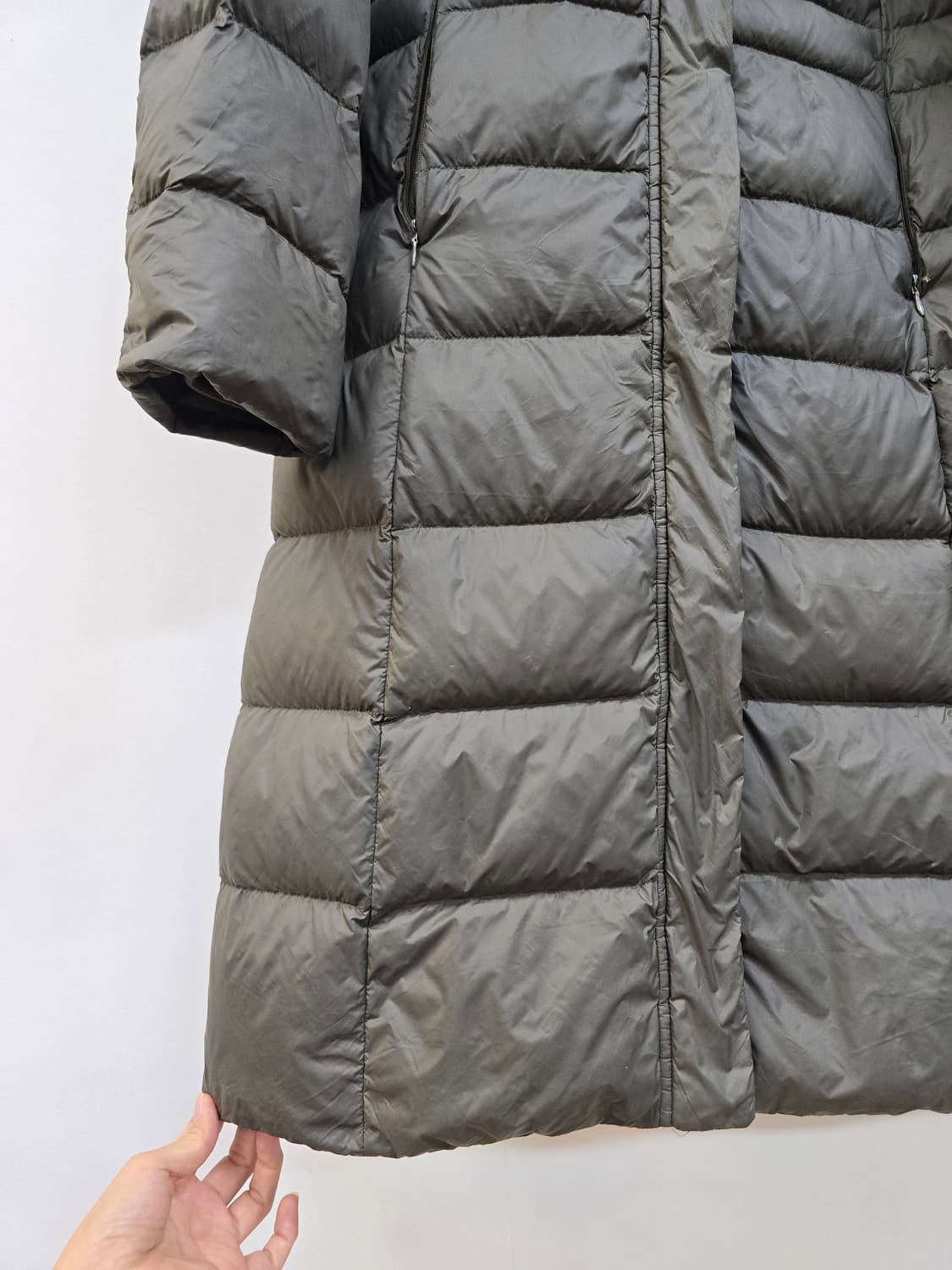 닥스 라인 예쁜 구스 롱패딩 카키 상품이미지8