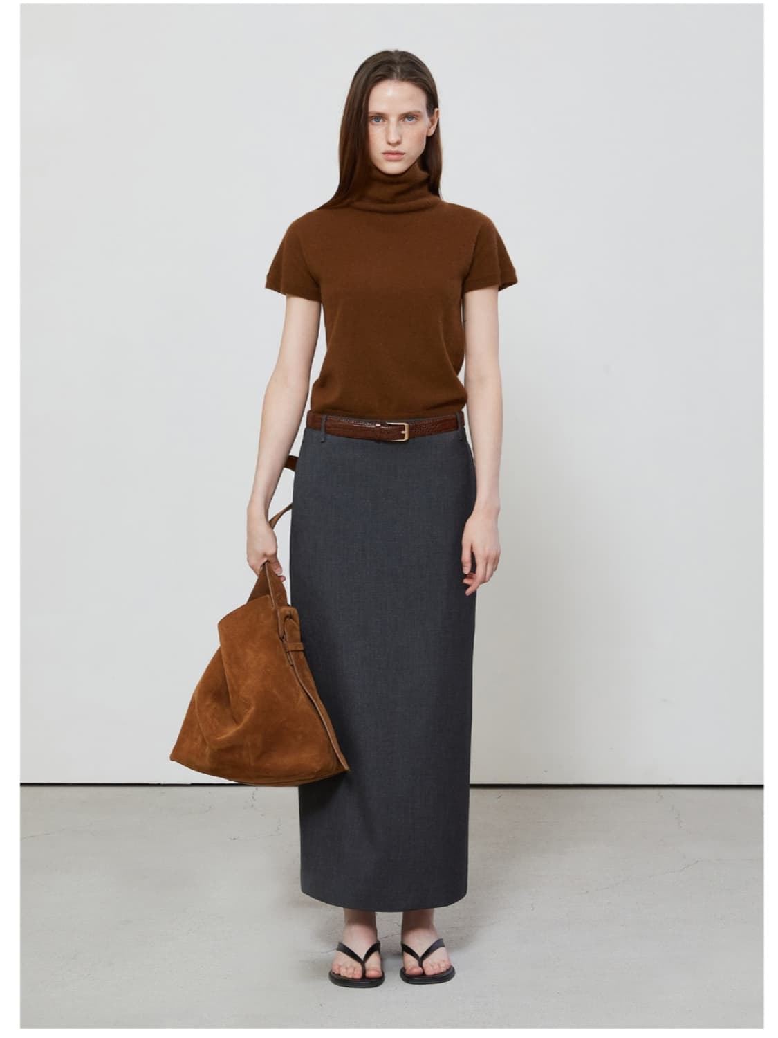 노티아 스탠다드핏 롱 스커트 상품이미지1