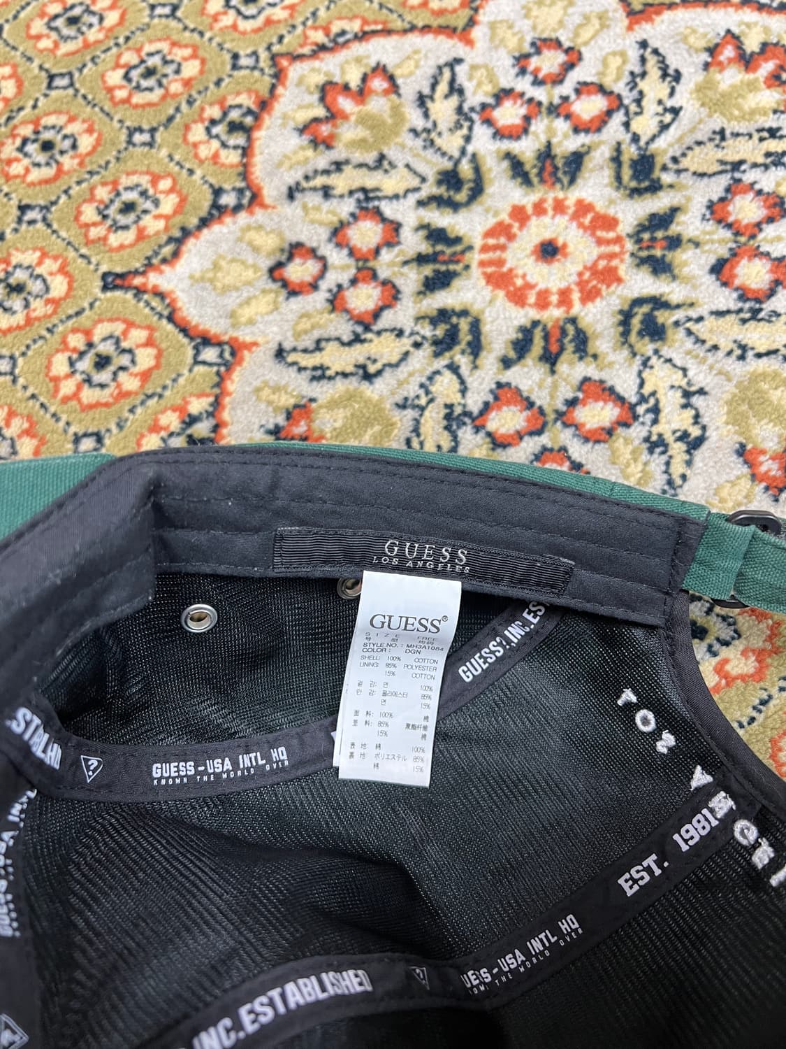 [FREE] Guess 게스 그린 빈티지 캠프캡 상품이미지4