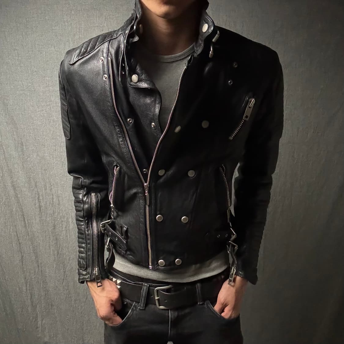 ltaly lamb skin rider jacket 상품이미지6