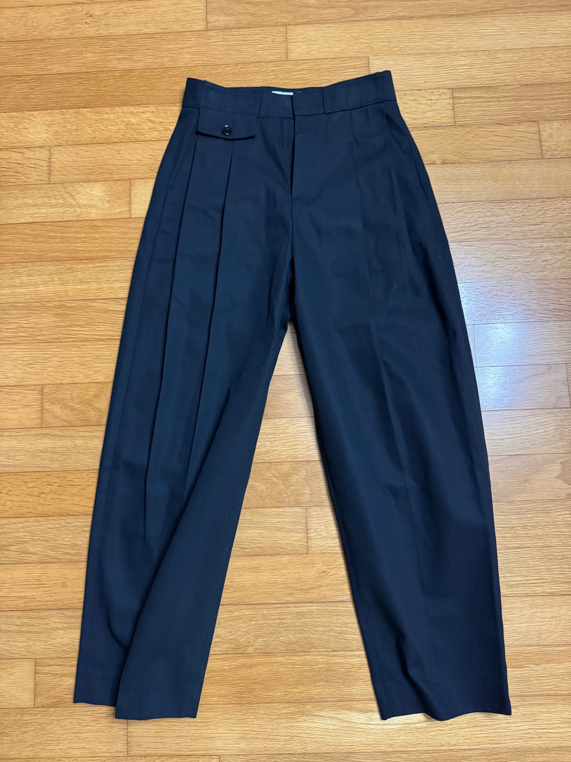 렉토 드릴드 코튼 더블 턱 팬츠 S 상품이미지2