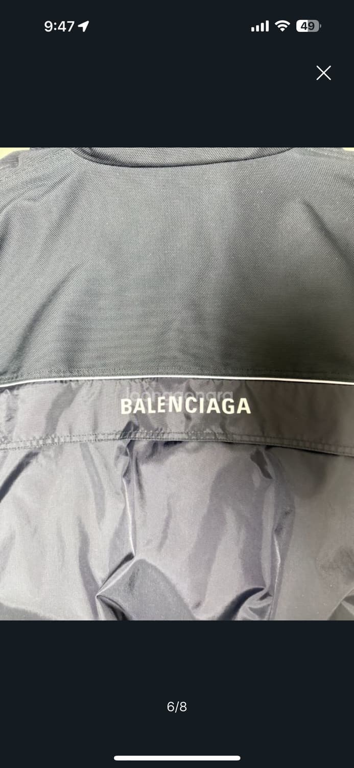 발렌시아가 남성 하프 반집업 윈드브레이커 트랙 아노락 자켓 블랙 44 상품이미지3