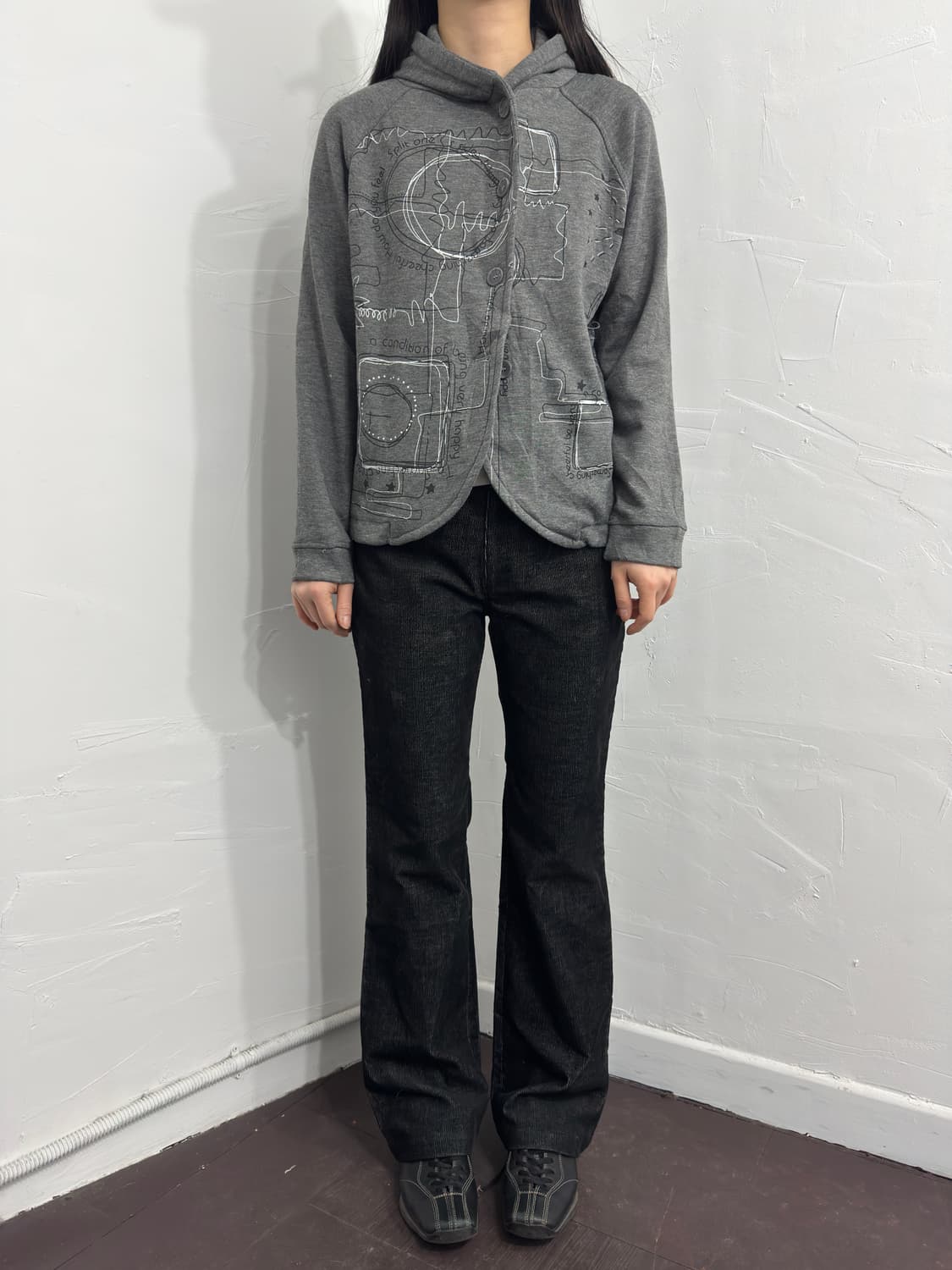 printing hood cardigan 상품이미지4