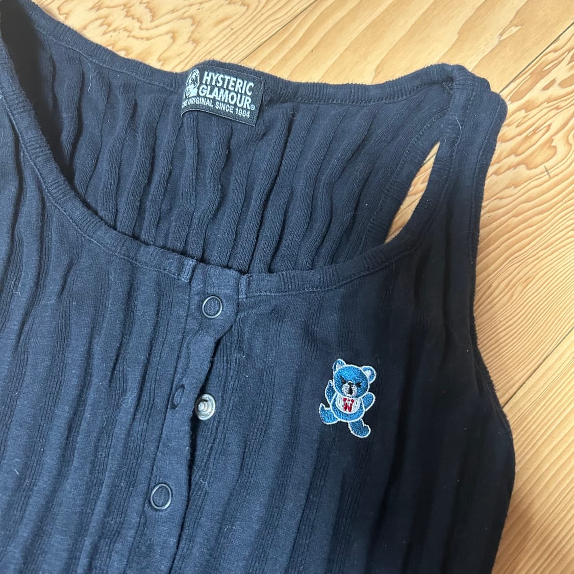 히스테릭글래머 검정 민소매 티셔츠 상품이미지1