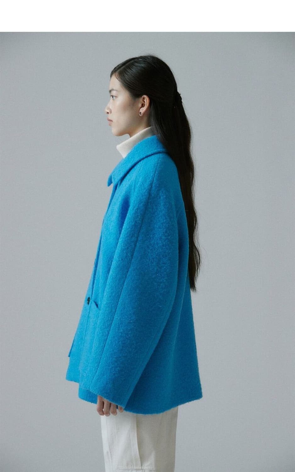 스프링크로커스 부클 레글런 하프 코트 (블루) 상품이미지7