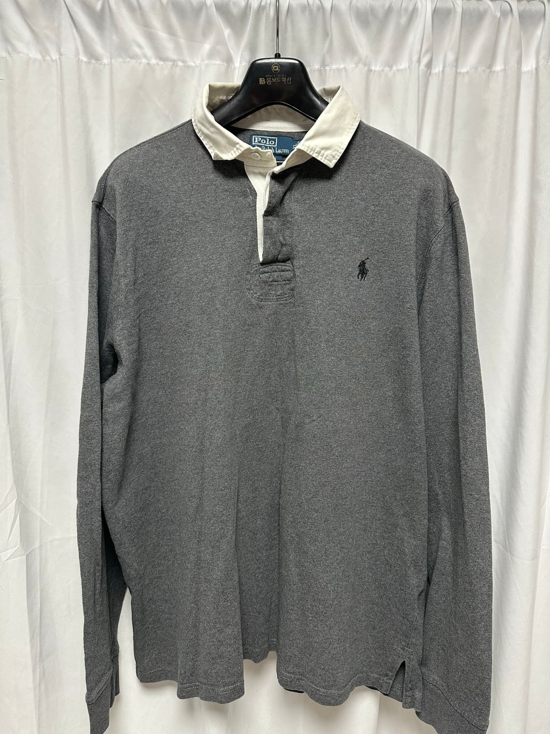 no.78 폴로 랄프로렌 럭비 셔츠 긴팔 그레이 xl 상품이미지2