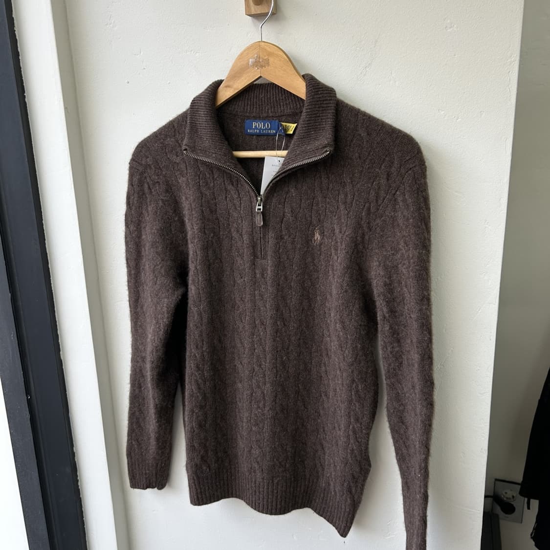 15416 - 폴로 랄프로렌 브라운 케이블 반집업 니트 상품이미지2