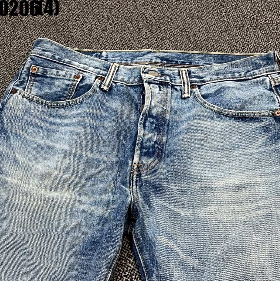 [W32] 리바이스 501 CT 데미지 청 데님 반바지 0206(4) 상품이미지4