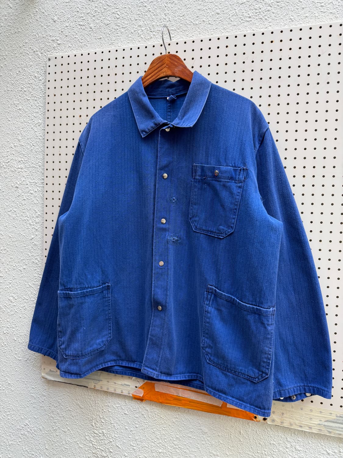 OLD VINTAGE HBT FRENCH WORK 헤링본트윌워크자켓 상품이미지4