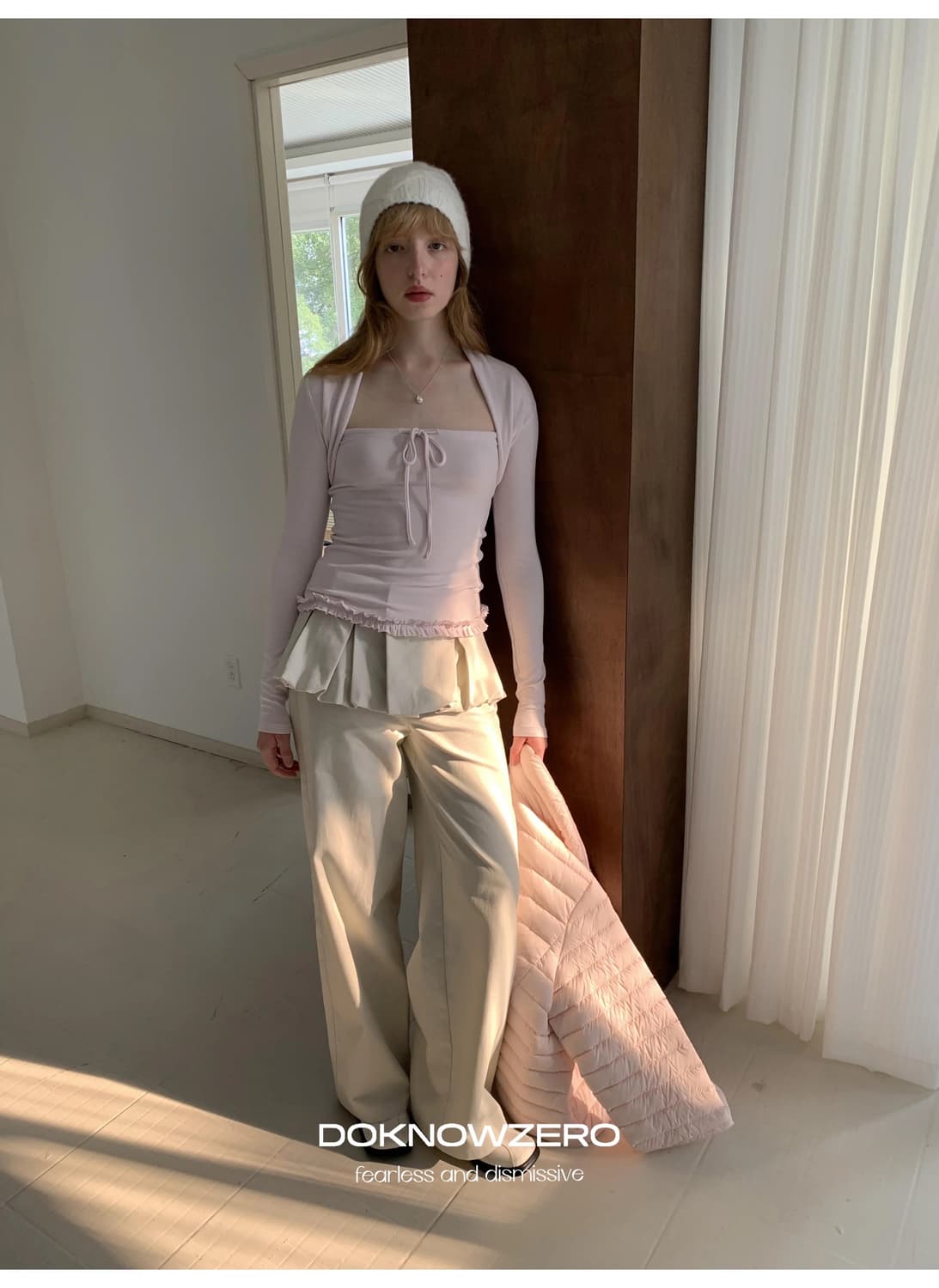 DoknowZero 크림 팬츠 상품이미지2
