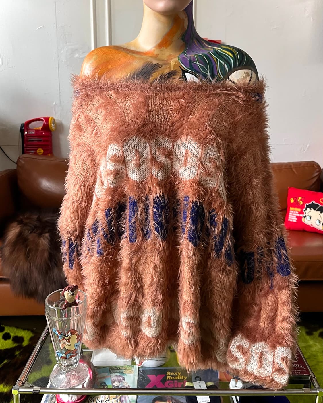 JPN Vintage Over-Sized Hairy Fur Knit 상품이미지4