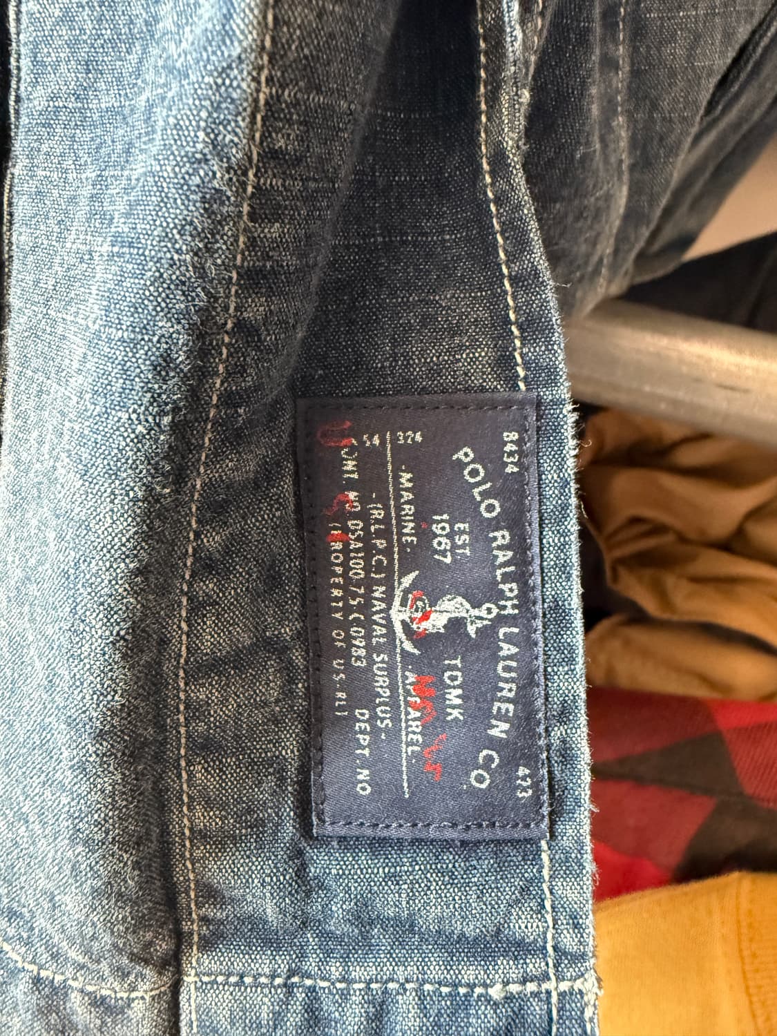 폴로랄프로렌 인디고 데님 정글퍼티그 자켓 L 상품이미지5