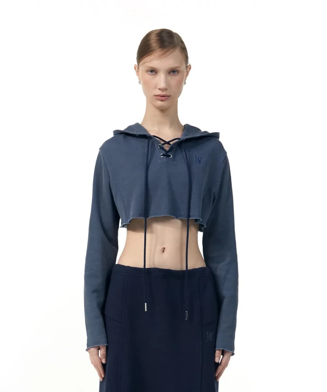 우알롱 23FW 시그니처 레이스업 크롭 후드티 PN7087 상품이미지2