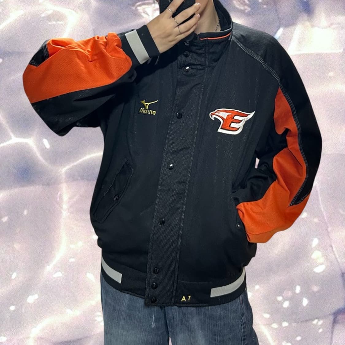 미즈노 한화이글스 춘추 점퍼 야구잠바 바시티 자켓 L 상품이미지2