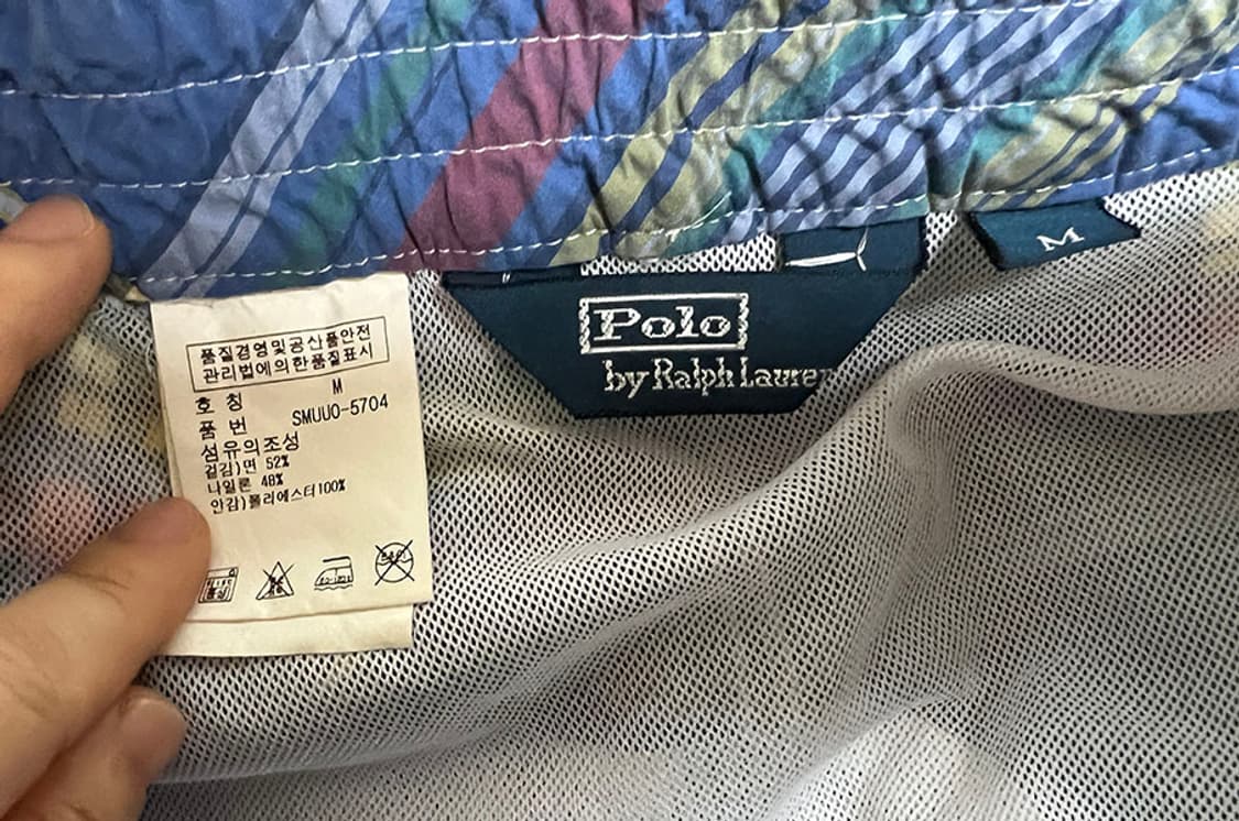 POLO 폴로 블루 타탄체크 남자 스윔쇼츠 반바지 휴가룩 M 30-32 상품이미지5
