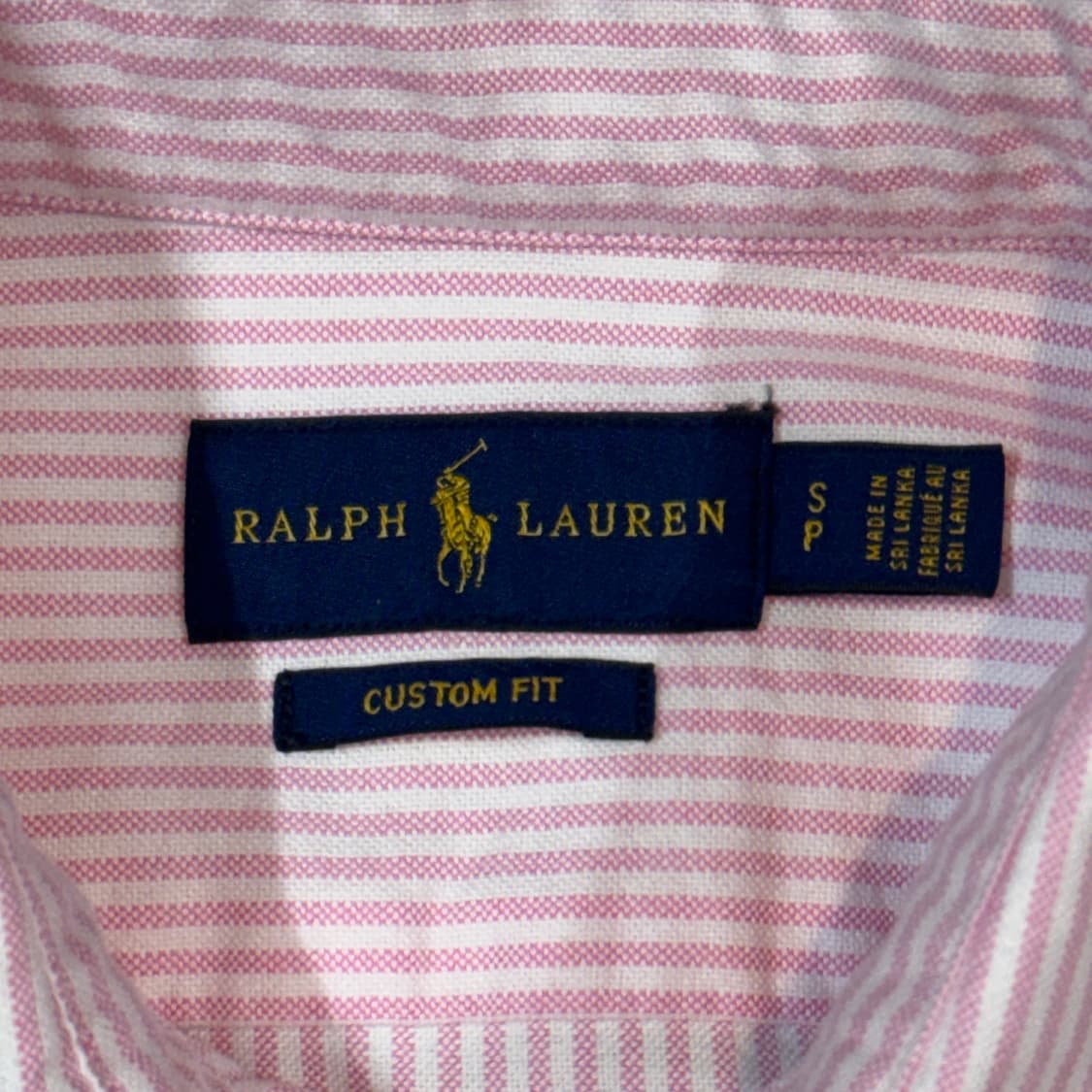 S) 폴로 랄프로렌 핑크&화이트 스트라이프 옥스포드 셔츠 상품이미지6