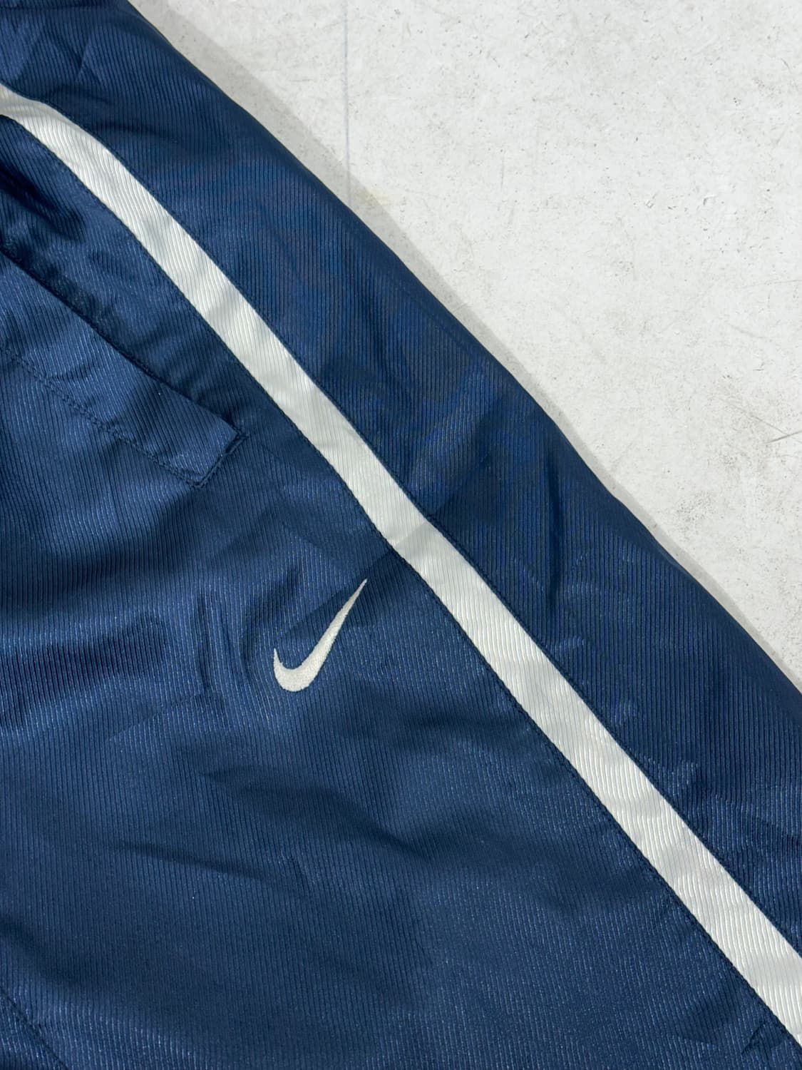 나이키 네이비 와이드 화이트 사이드 라인 트랙 팬츠 댄스 추리닝 바지 L 상품이미지6