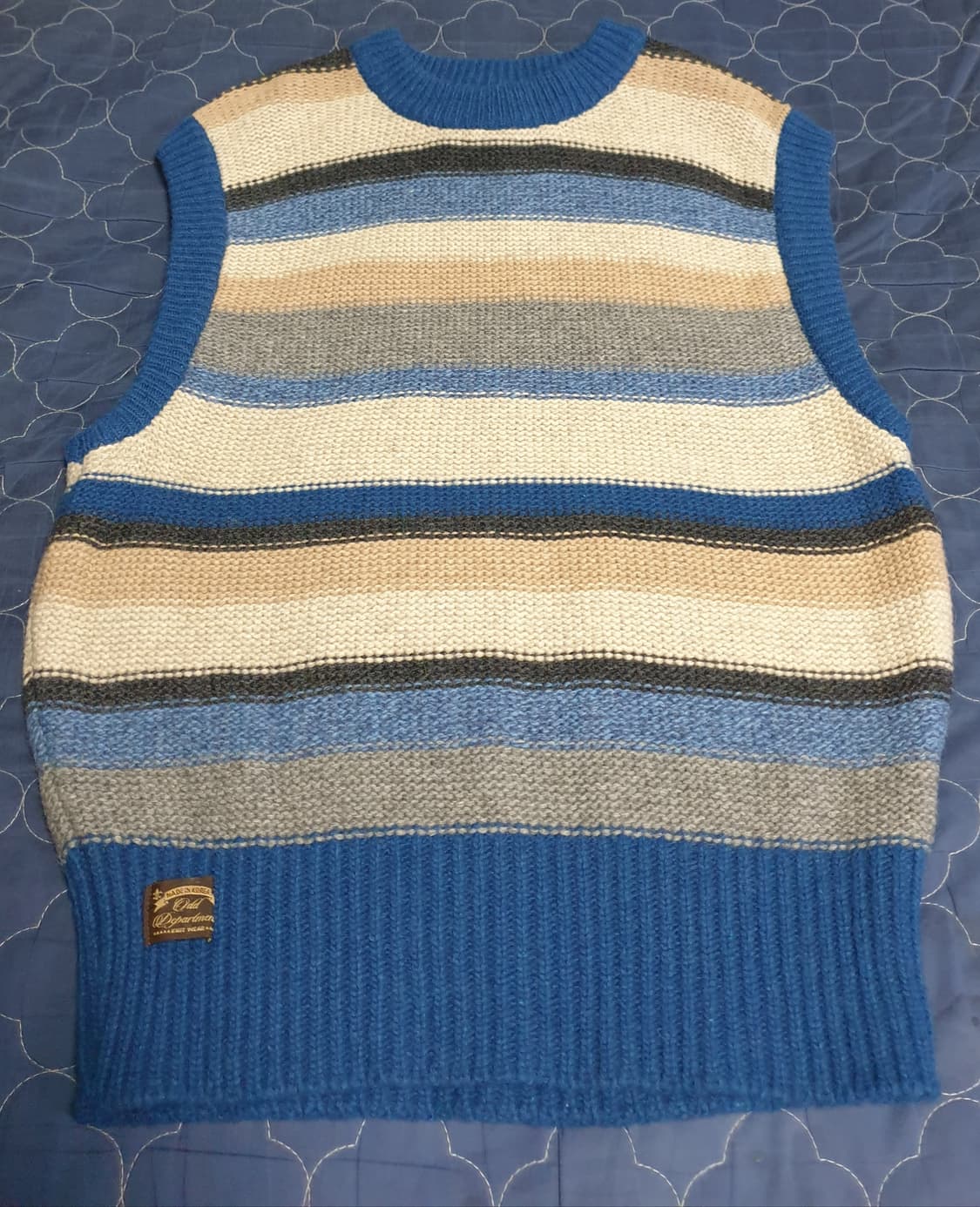 오드디파트먼트 램스울 스트라이프 니트 베스트 (M) 상품이미지1