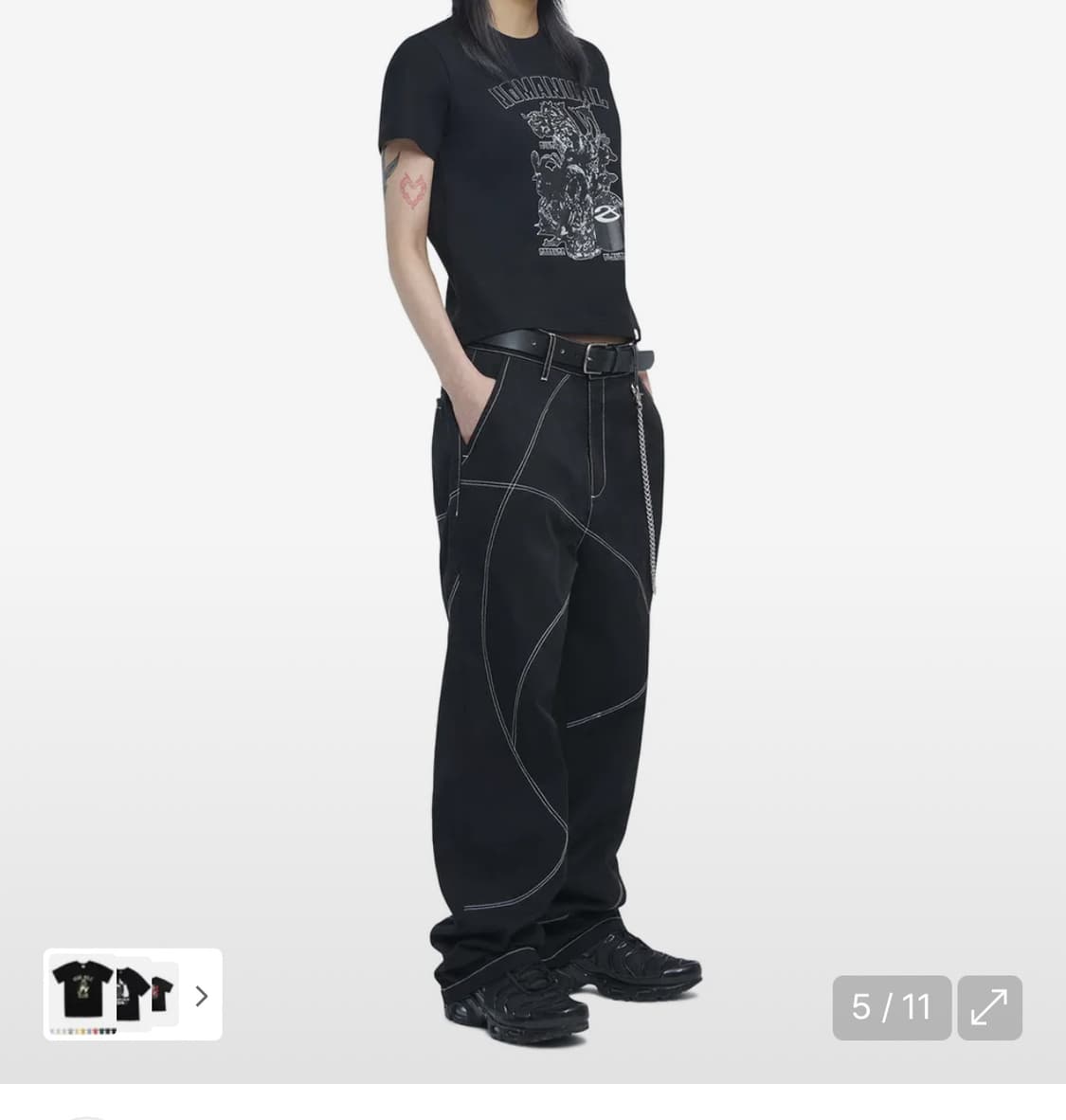 노매뉴얼 S.P T-SHIRT - BLACK s 상품이미지3