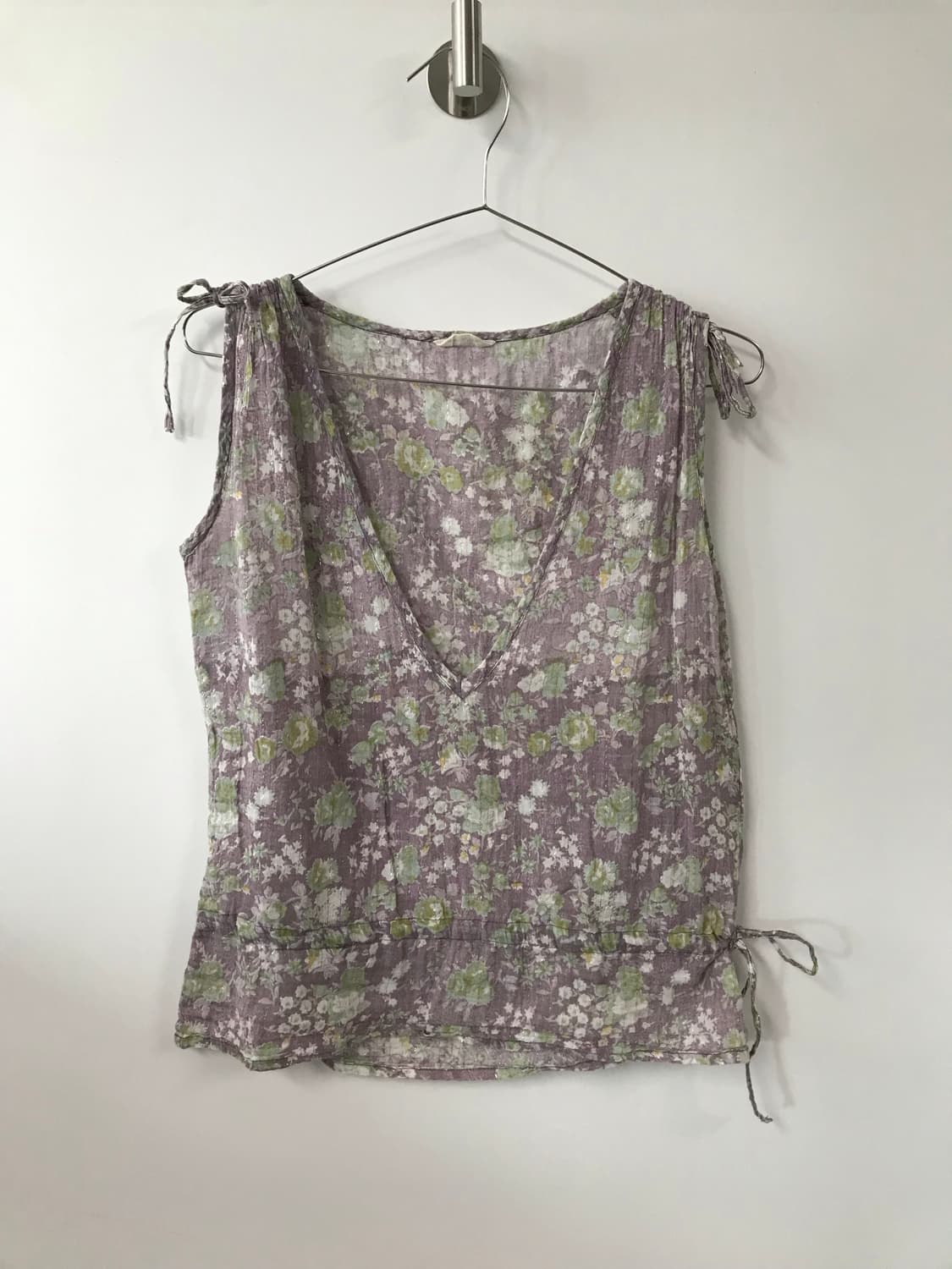 빈티지 셔링 블라우스 상품이미지3