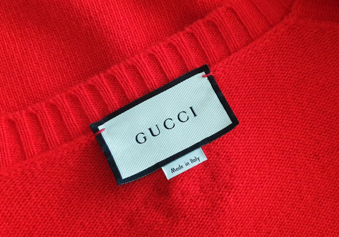 구찌 GG 로고 레드 가디건 상품이미지4