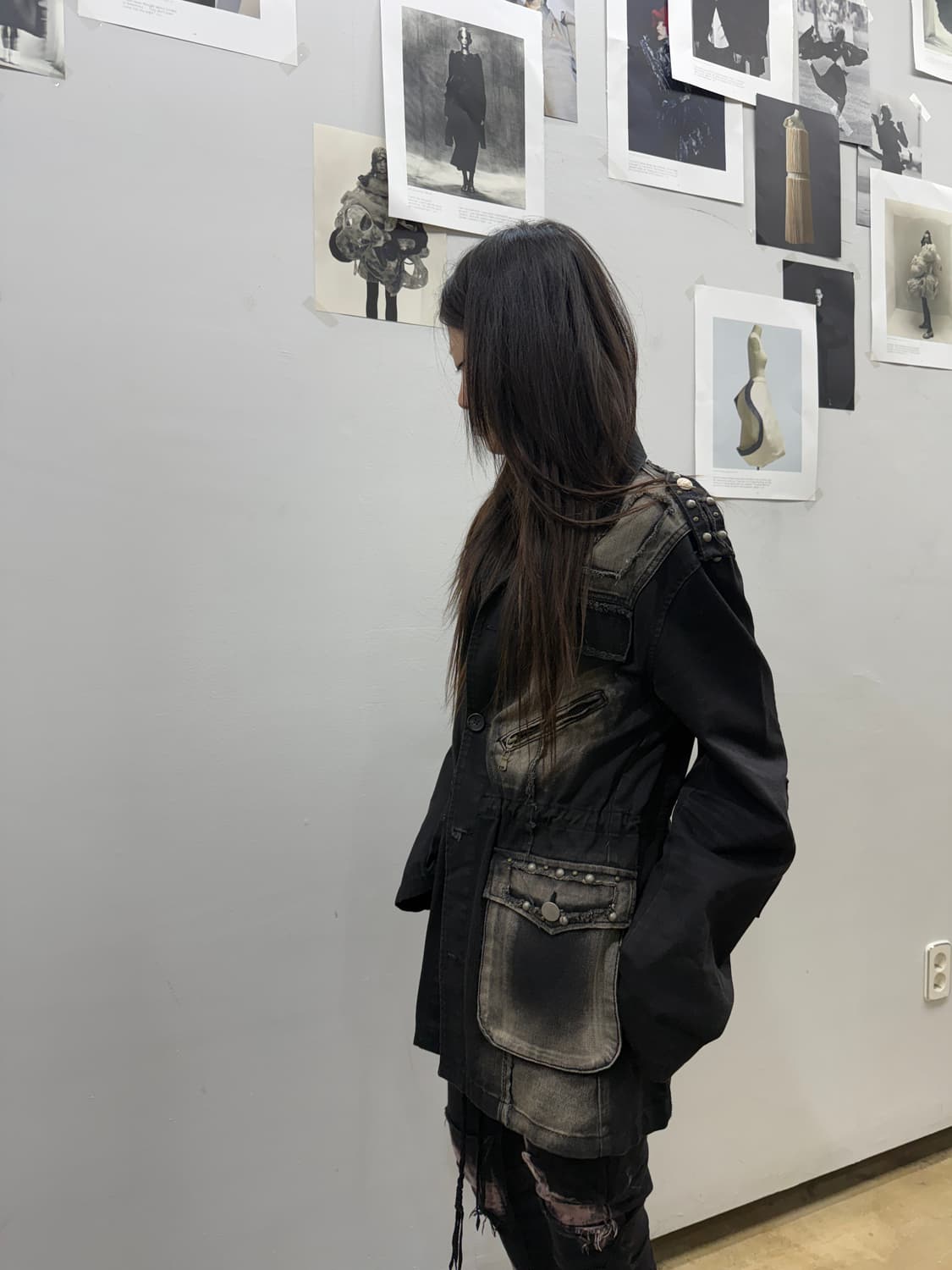 락시크 무드 그런지 워싱 자켓 상품이미지6