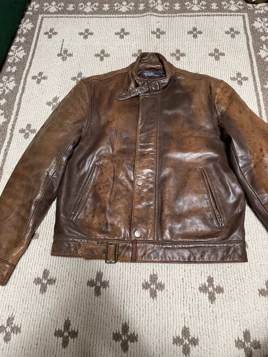 폴로 랄프로렌 양가죽 바이커 자켓 상품이미지8