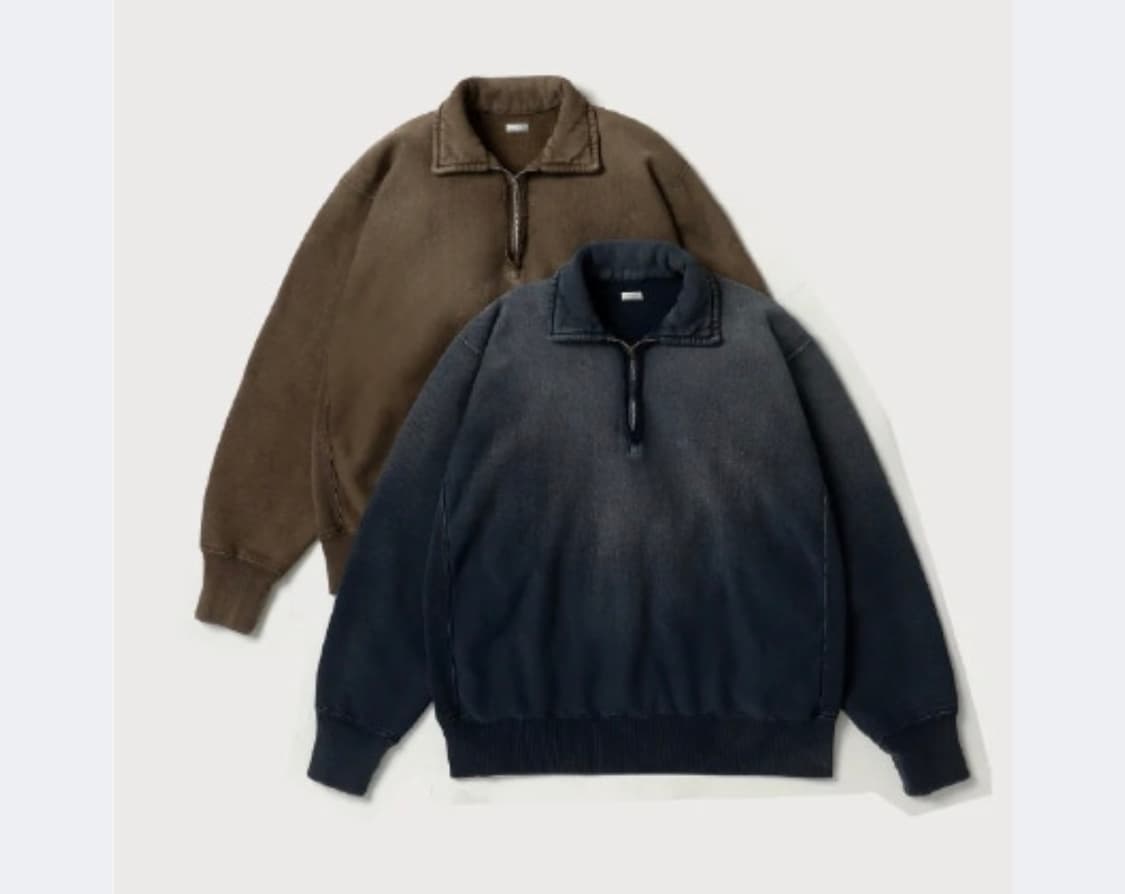 아프레쎄 빈티지 하프집업 블루 3 상품이미지2