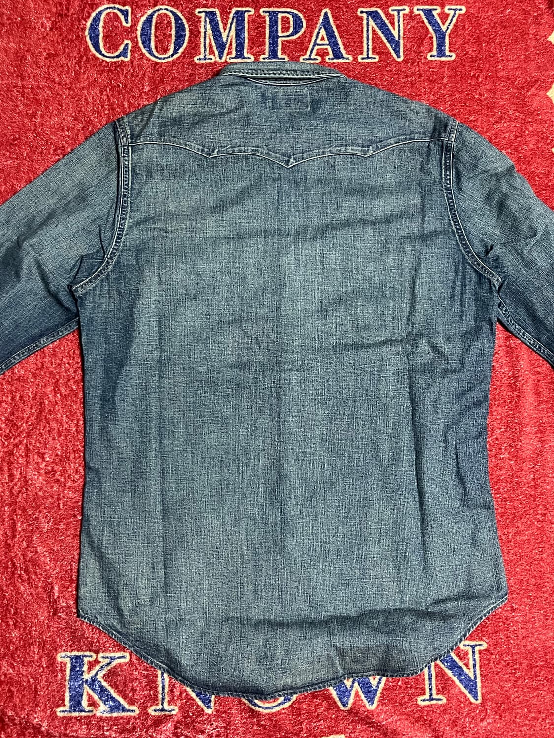 RRL 데님 웨스턴 셔츠 중청 다크워시 더블알엘 상품이미지3