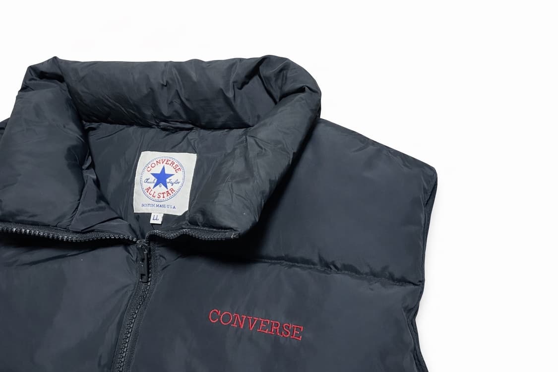 JPN 00s 빈티지 컨버스 올드스쿨 네이비 패딩 베스트 LL 상품이미지3