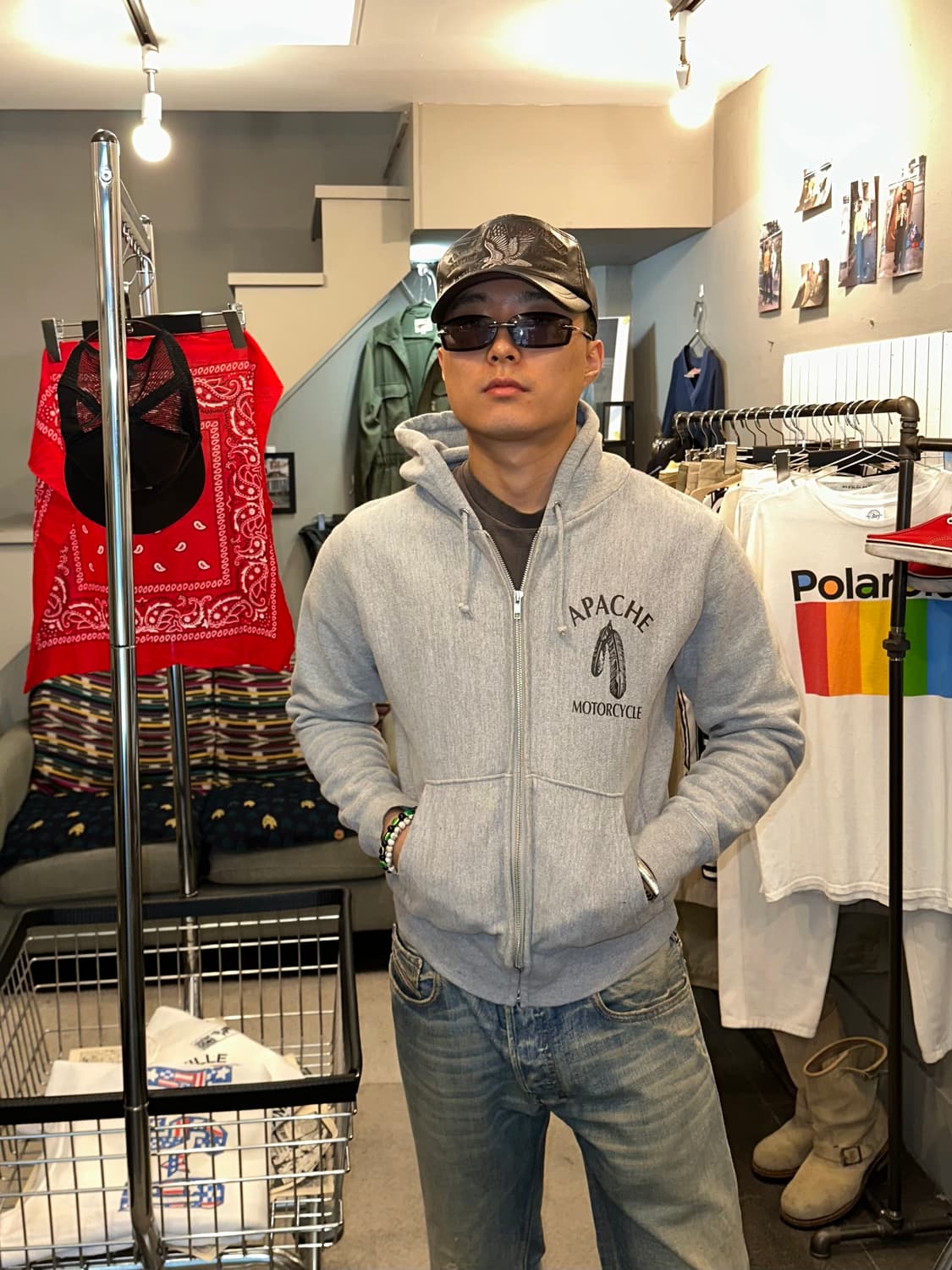 Acoustic Apace Bike reverse hood zip-up 상품이미지2