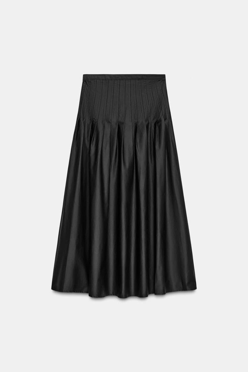 (무료배송) 하이웨이스트 미디 스커트 상품이미지2